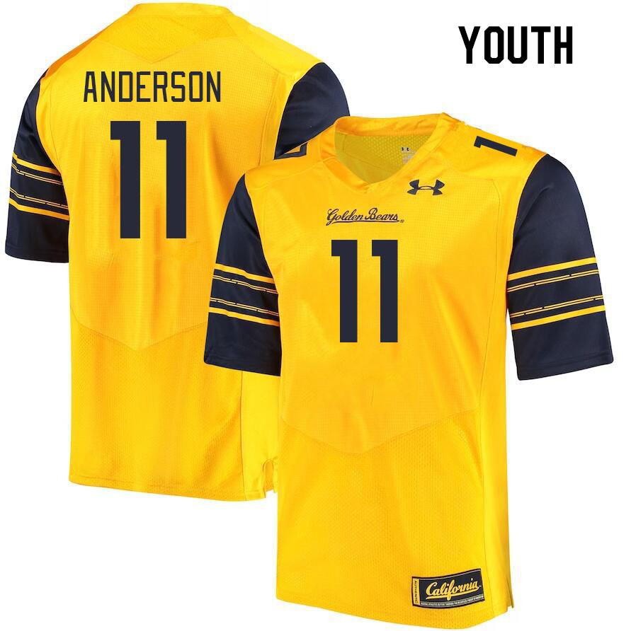 Youth #11 Mavin Anderson California Golden Bears College Football Jerseys Stitched Sale-Gold